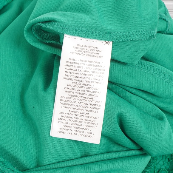 NWT $155 Lauren Ralph Lauren Green Flutter Sleeve Lace Dress Size 4 - Picture 5 of 5